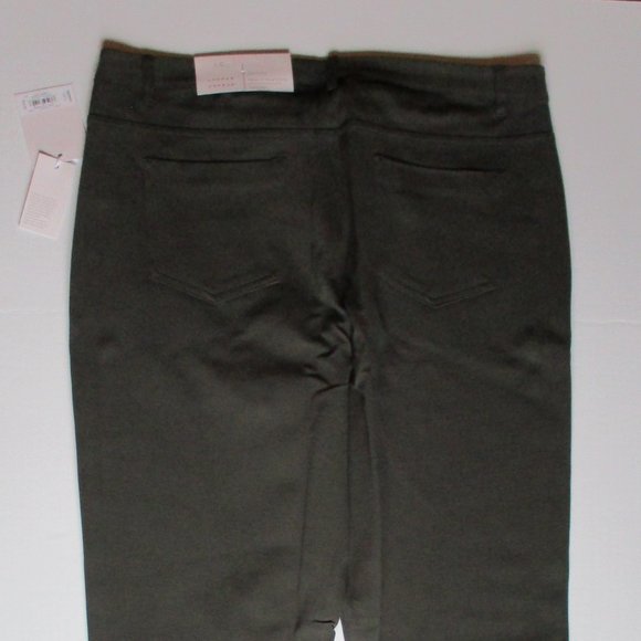 Dark Green Skinny Ankle Pants Stretch Rayon Fabric LC Lauren Conrad Sz 18 NWT - Picture 8 of 9